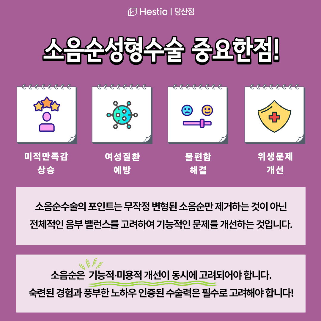 소음순성형수술의 중요한 포인트!