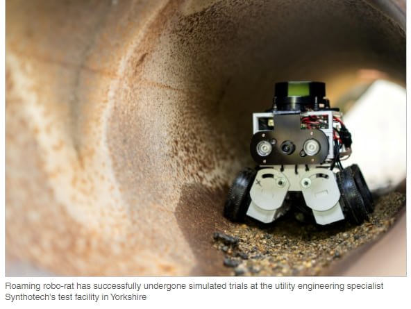  자율주행 관로조사 로봇   ‘Ratty the Robot’ takes bite out of costly pipe inspections