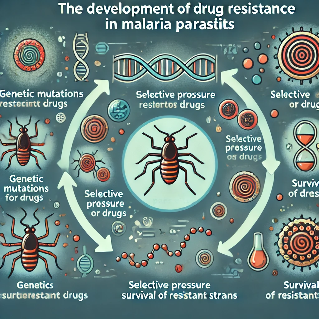 말라리아 기생충의 약물 저항성 발달 과정