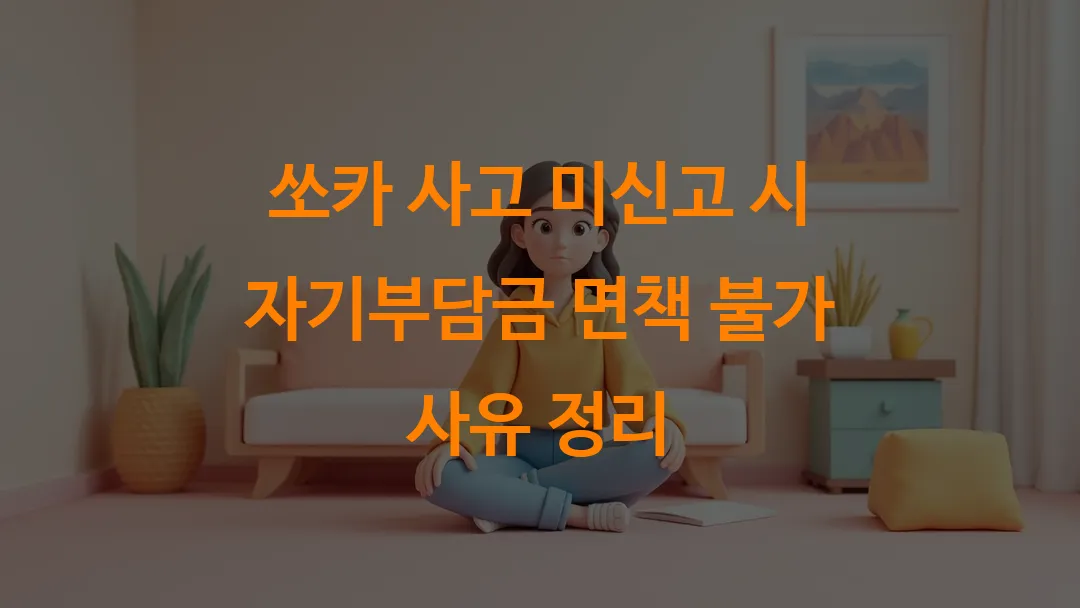 쏘카 사고 미신고 시 자기부담금 면책 불가 사유 정리