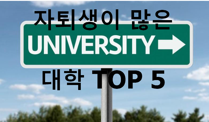  자퇴생이 제일 많은 대학교 (인서울기준) TOP5