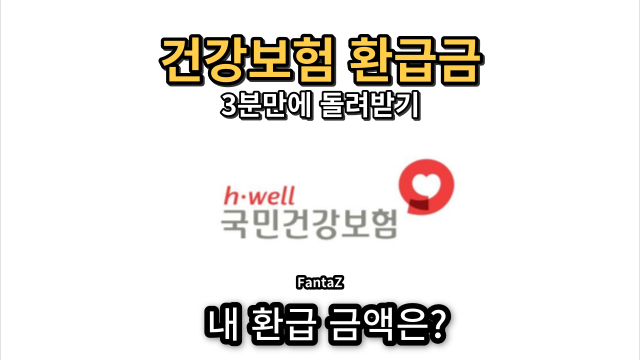  3분 만에 건강보험 환급금 돌려 받기 - 1인 132만원 신청하기