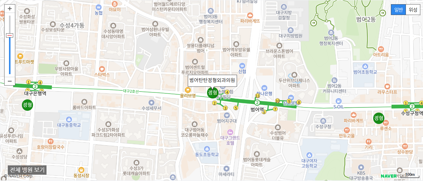 대구광역시에서 야간 진료를 볼 수 있는 정형외과 병원 범어탄탄정형외과의원