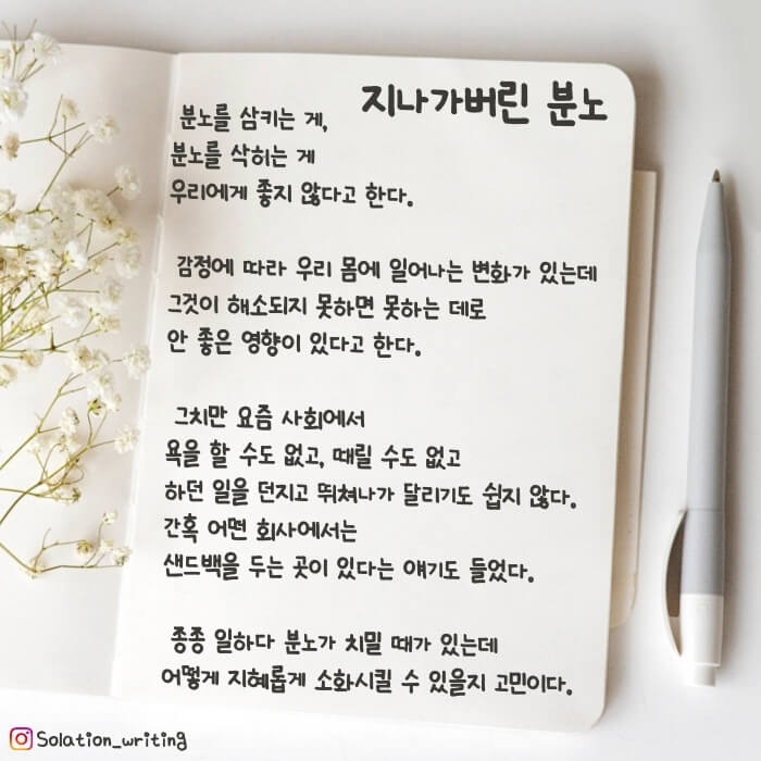 짧은 생각-지나가버린 분노