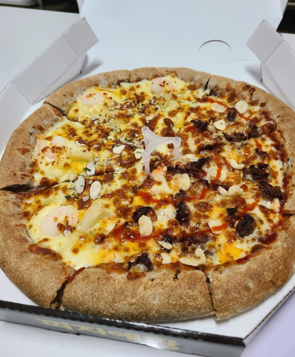  오늘 저녁은 피자에땅!! 반반피자