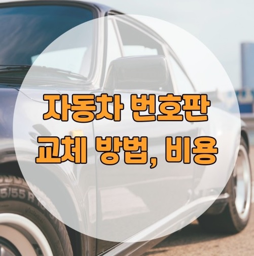 자동차 번호판 교체 방법 및 비용