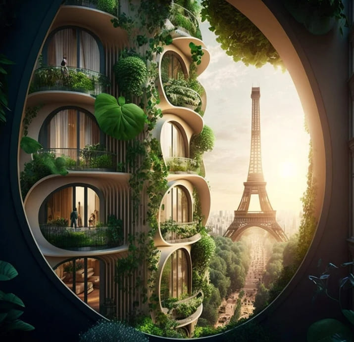 인공지능 사용한 &#39;하우스만식&#39; 파리 건축물 디자인 Using AI&#44; vincent callebaut reimagines &#39;haussmannian&#39; paris architecture as green&#44; breathable buildings