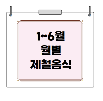 월별 제철 음식 상반기