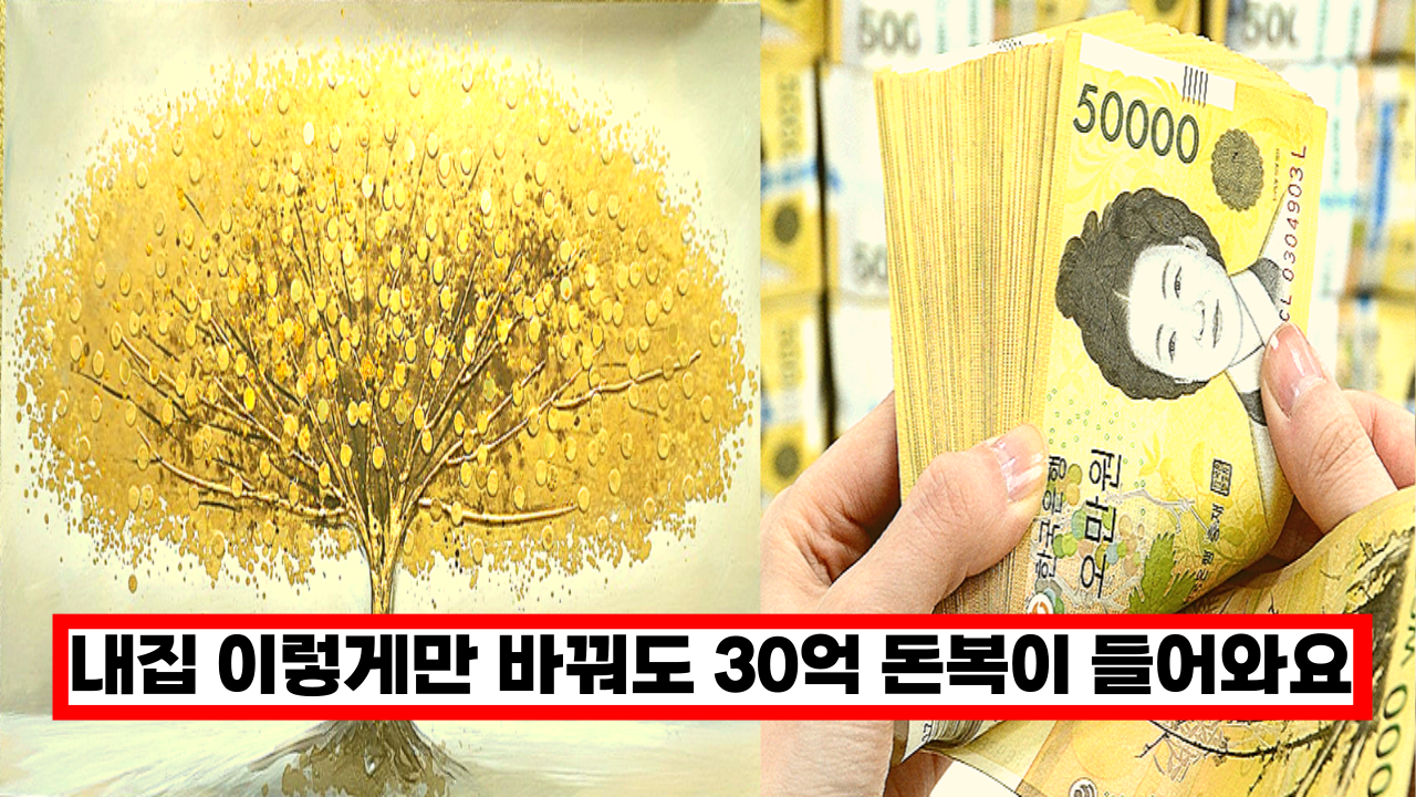  '지금 당장 바꾸세요' 내 집 이렇게만 바꾸면 올해 20억 돈복이 들어오고 집안에 우환을 싹 소멸됩니다.