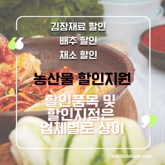 김장 재료 할인 채소 할인 배추