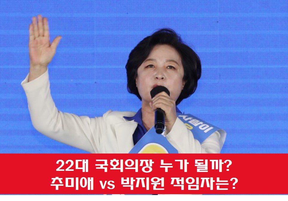 22대 국회의원 추미애 당선자 사진