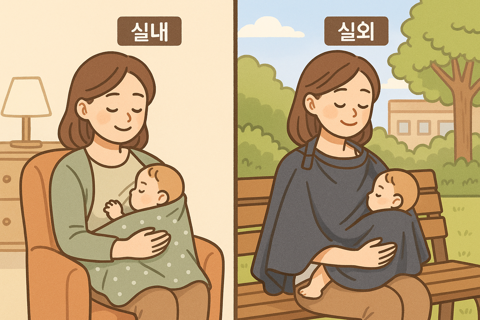 외출용 수유케이프, 실내와 실외에서의 차이점 후기