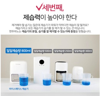 작은방에 설치된 미니 제습기 모습