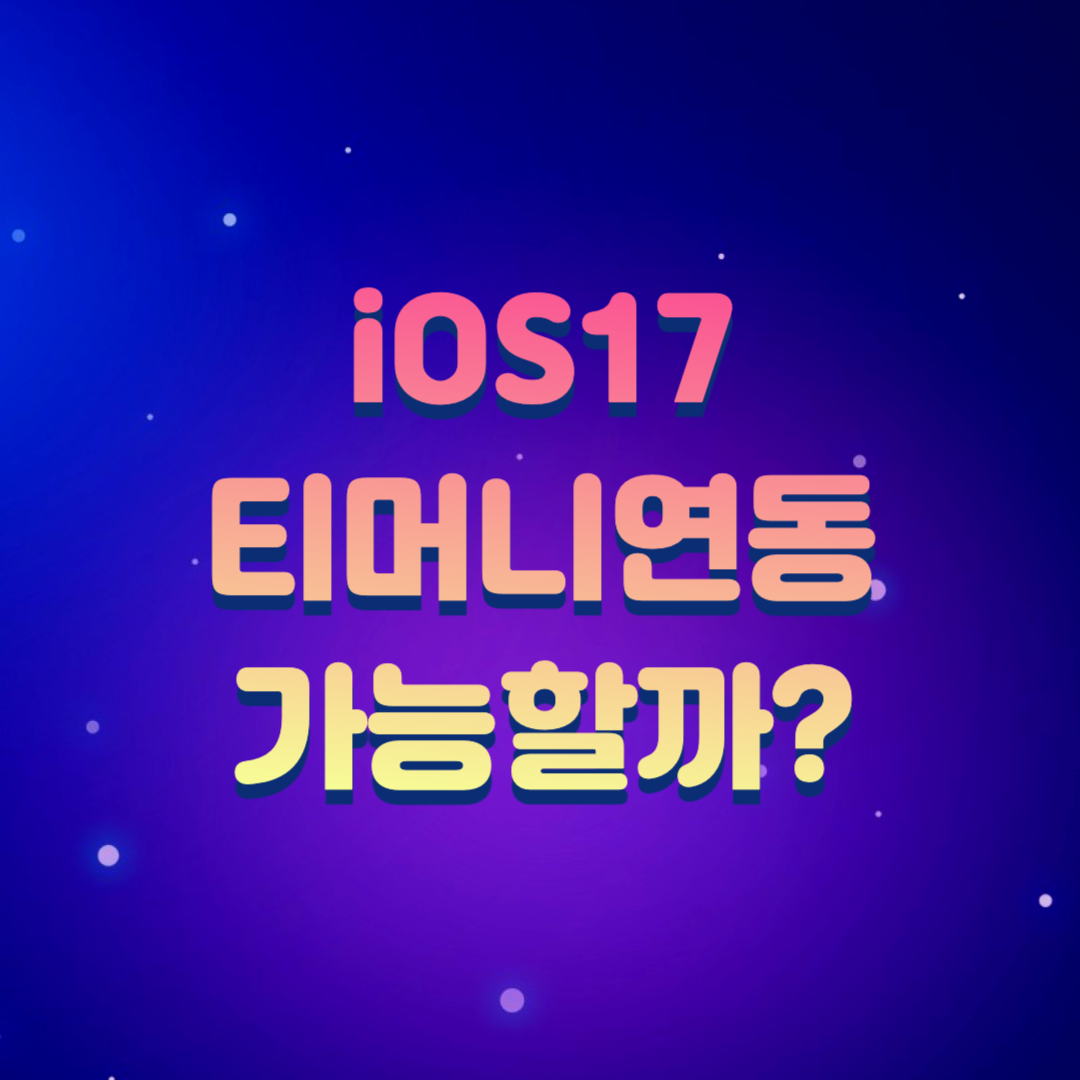  iOS17에 티머니 테스트 중, 정식 출시는 언제?
