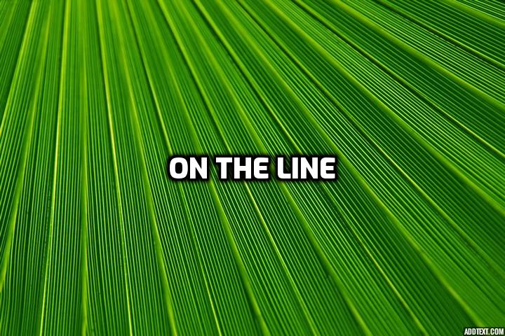 영어로 위기에 처한, ~이 걸려있는 뭐라고 할까? "on the line"