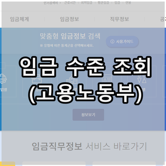  연봉 정보 조회 (임금직무정보 시스템)