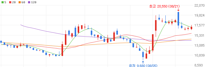 원격-진료-관련주-블루엠텍-주가