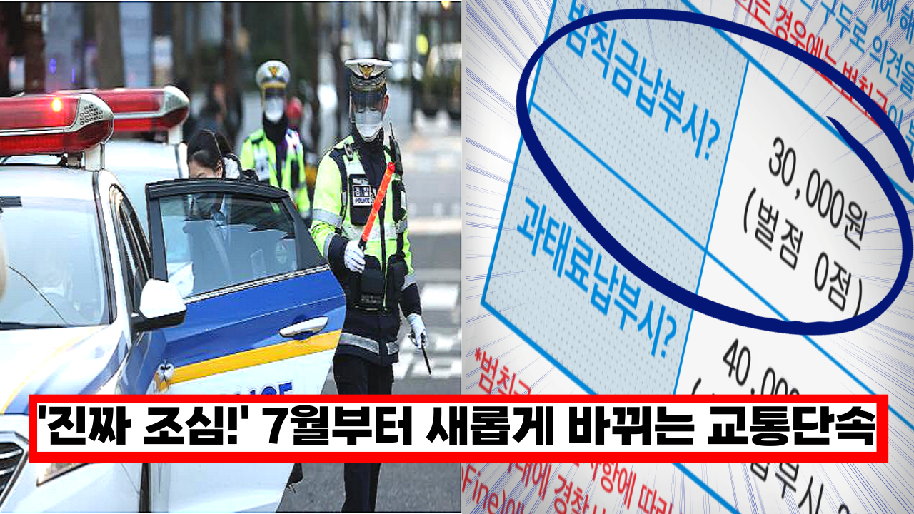  '진짜 조심하세요' 7월부터 집중 단속하는 '이것' 이제 카메라 없어도 다 찍힙니다. 잘못하면 과태료 폭탄 맞아요.