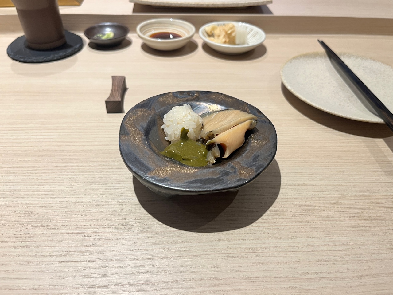전복과 내장, 밥
