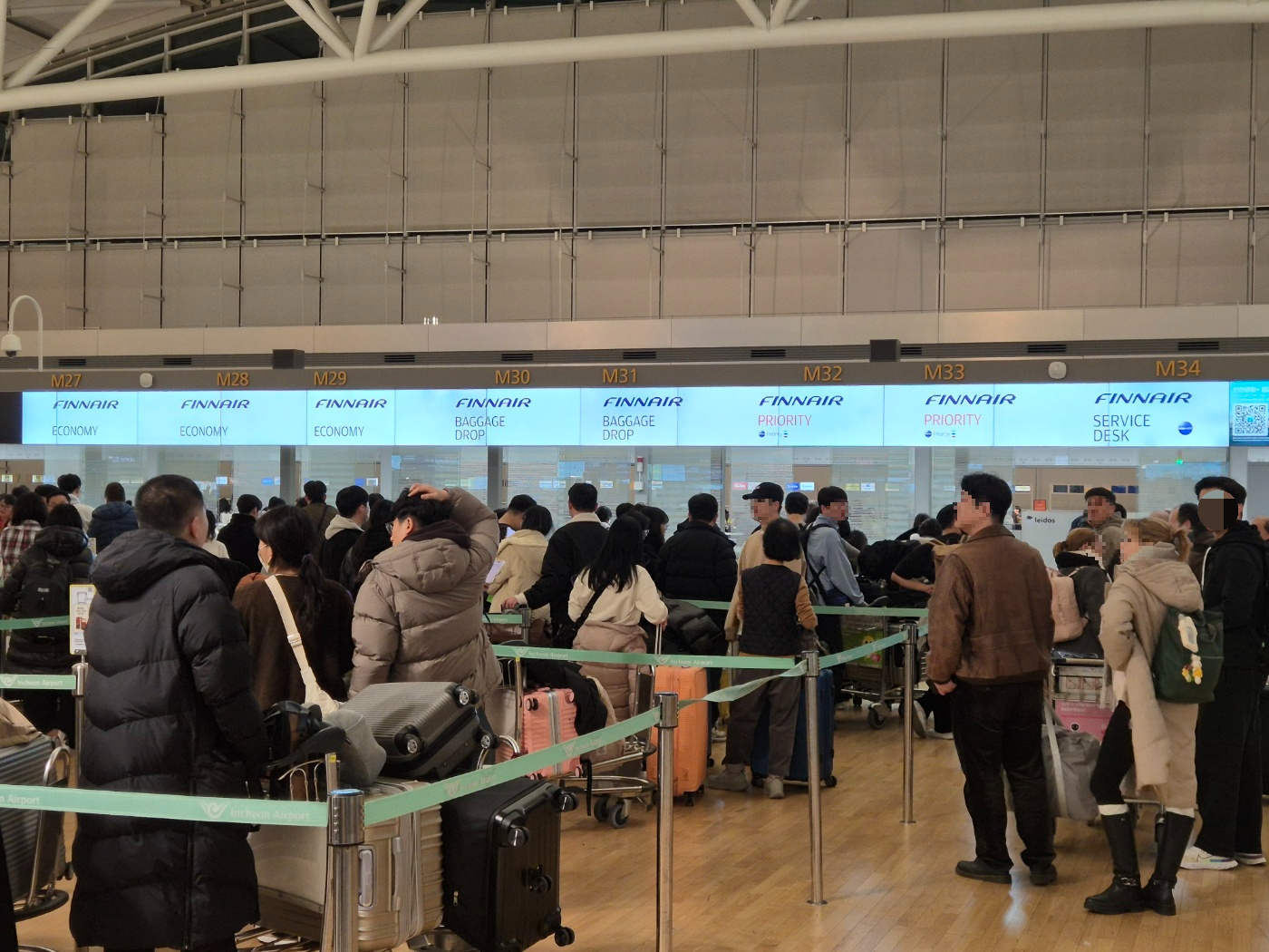 핀에어 대기줄 모습