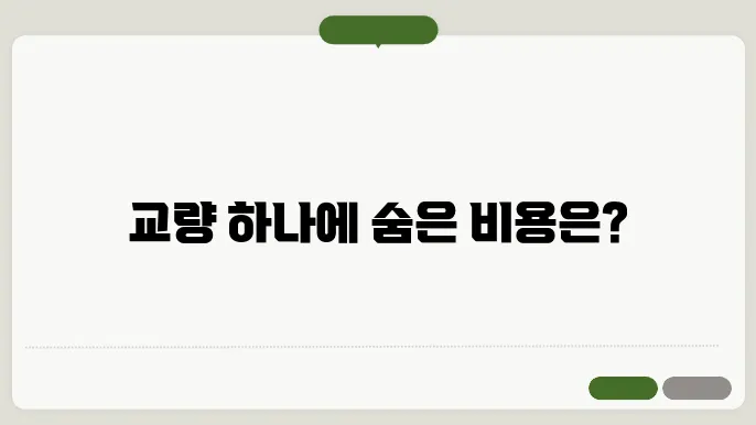 교량 건설 비용 구조 분석