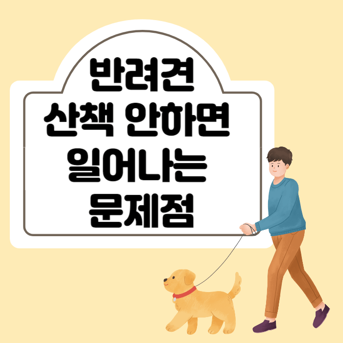 반려견 산책 안 시키면 일어날 수 있는 문제점