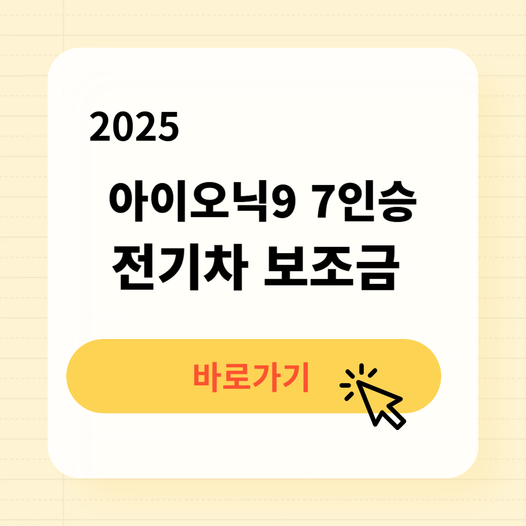 아이오닉9 7인승 전기차 보조금