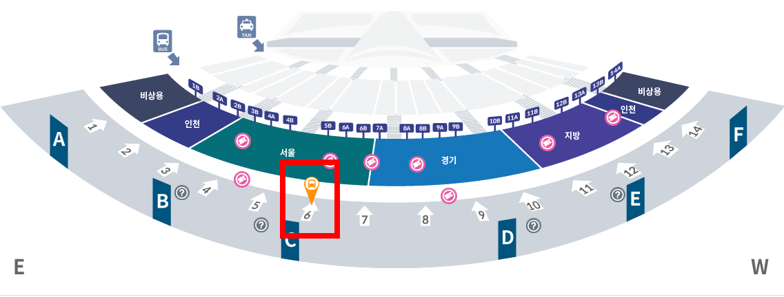 제1여객터미널-6008번-타는곳