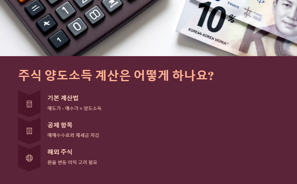 종합소득세 신고 주식 양도소득