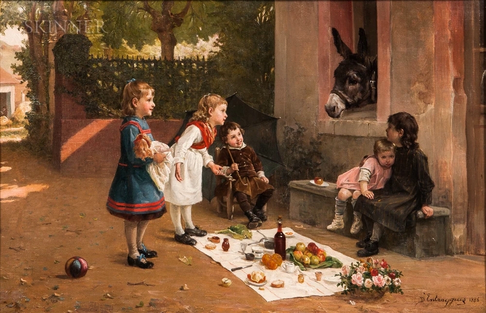 샤를 베르트랑 당트레그(Charles Bertrand d'Entraygues), 프랑스, 화가, 1850-1929
