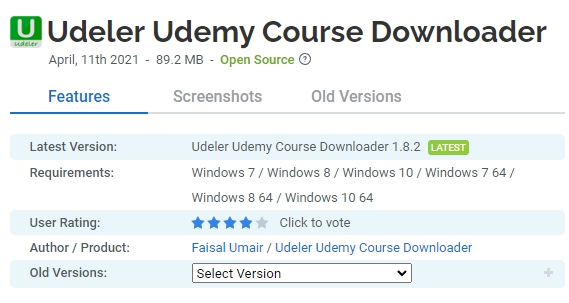 Udeler-Udemy-Course-Downloader