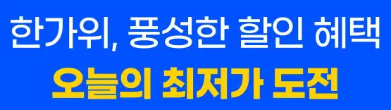 한가위 빅세일 최저가 도전 상품