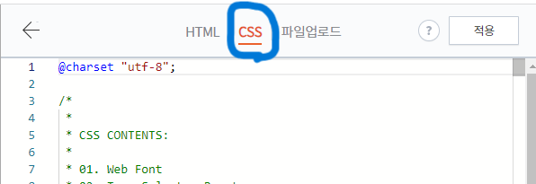 스킨편집: CSS