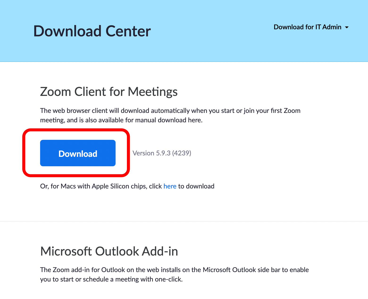 zoom download center