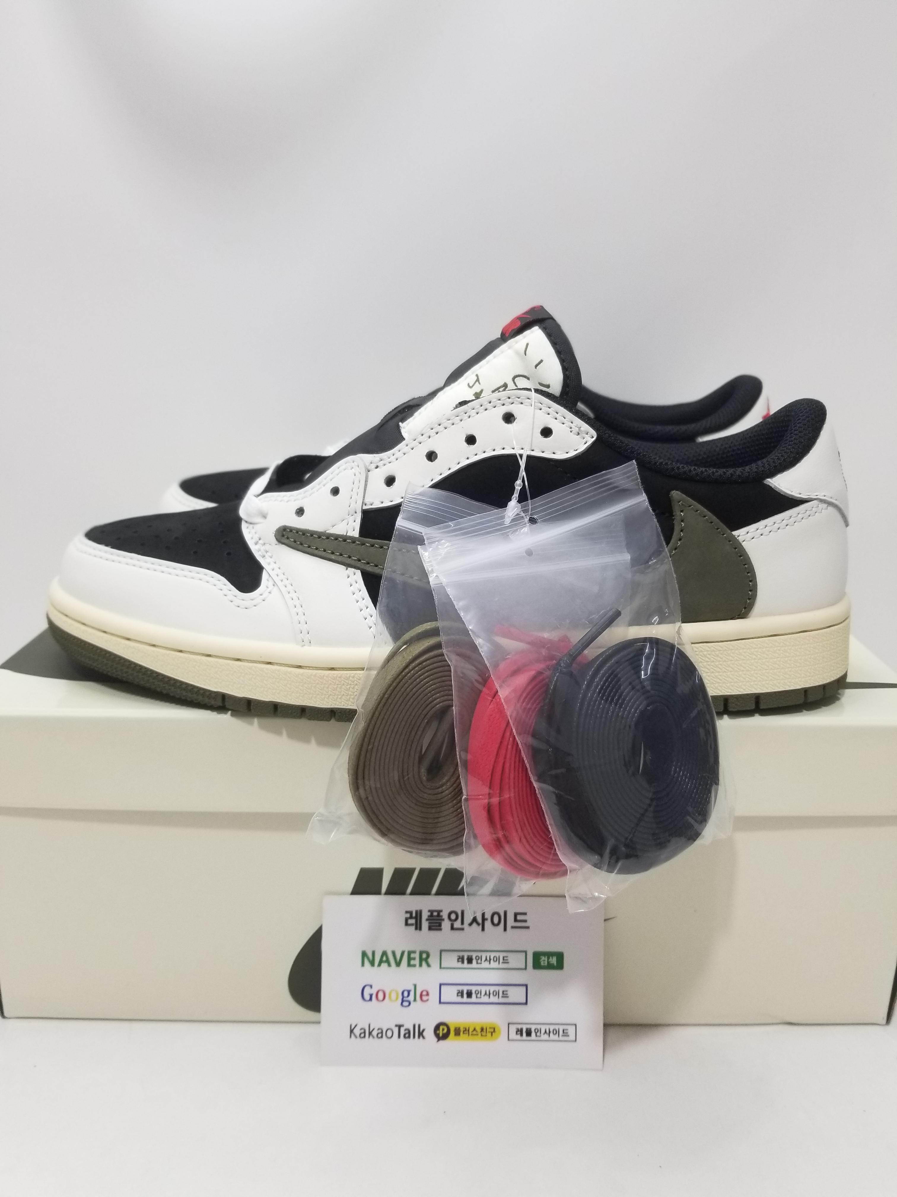  [AIR JORDAN] 트래비스 스캇 x 에어조던1 로우 올리브 DZ4137-106 남녀공용 (PK공장)