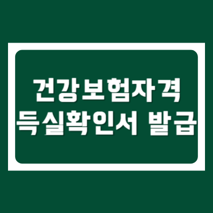 건강보험자격득실확인서