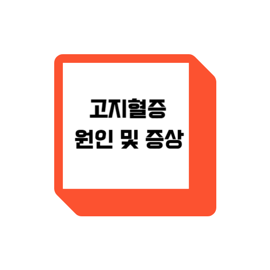  고지혈증 원인 및 증상