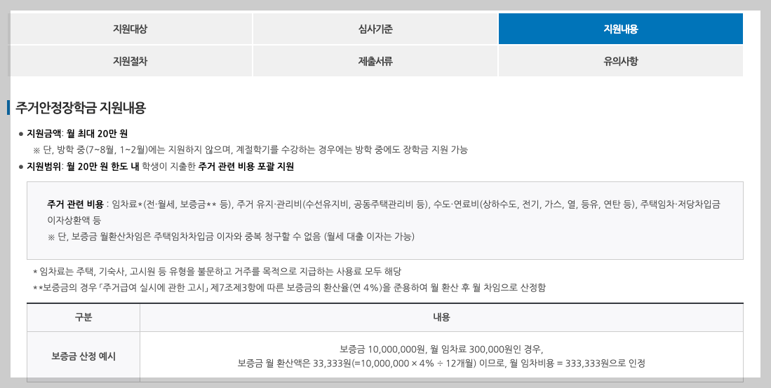 2025 주거안정장학금 신청 조건 혜택 3분 정리