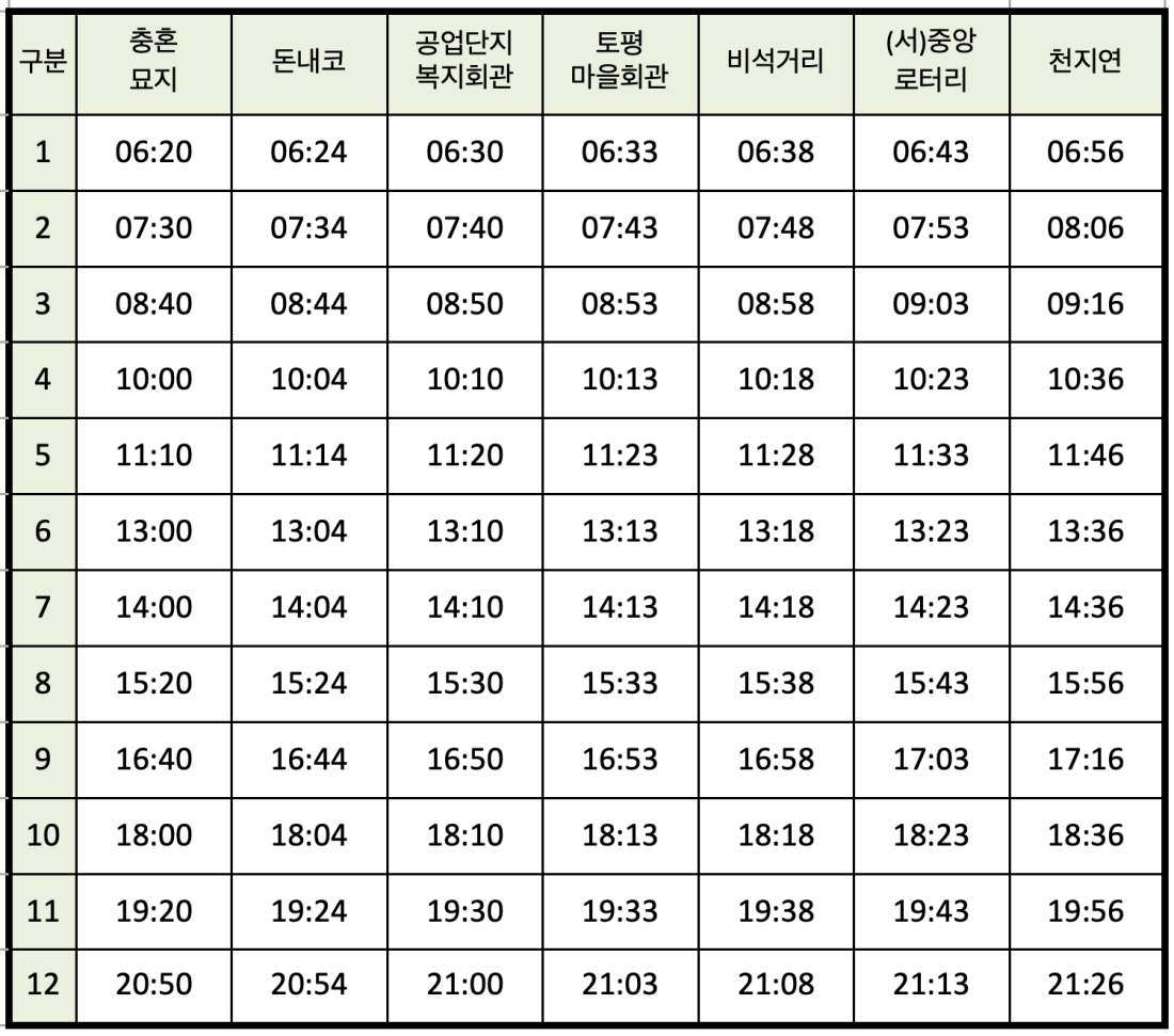 제주 612번 버스시간표