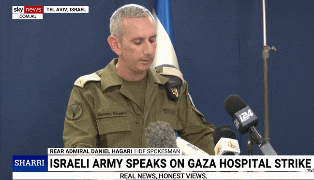 이스라엘, 500명 사망 '가자 병원' 공습 한 적 없어...하마스'오발' VIDEO: Israel confirms ‘misfired’ Jihadi rocket as cause of Gaza hospital strike