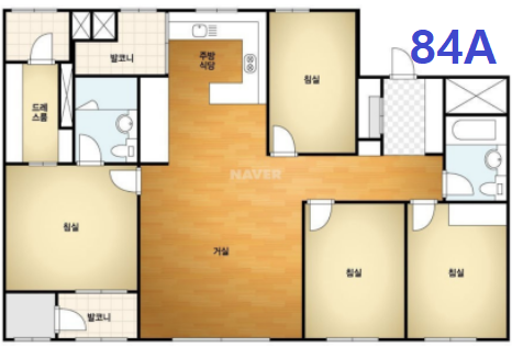 동탄역-롯데캐슬-84A-평면도