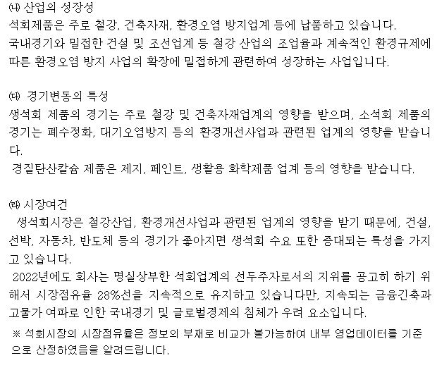 태경비케이 사업보고서 캡쳐