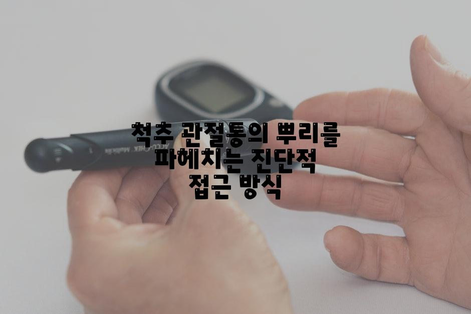 척추 관절통의 뿌리를 파헤치는 진단적 접근 방식