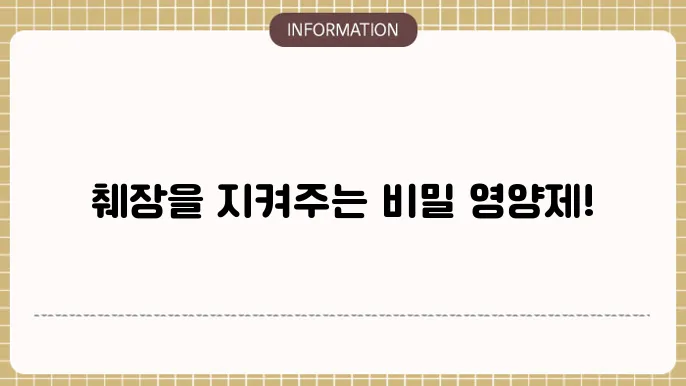 영양제를 통한 건강 유지
