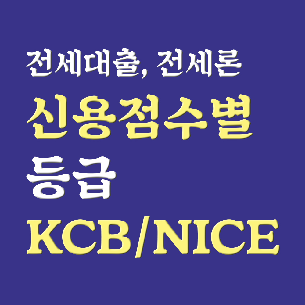  신용점수별 등급 점수별 대출한도, 표 정리