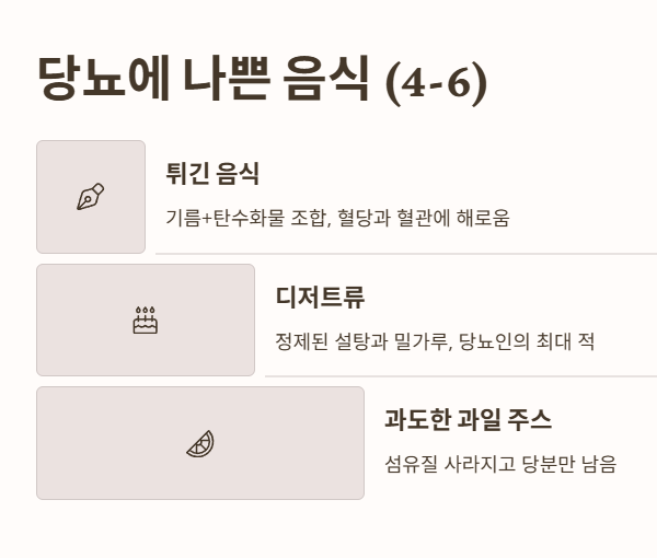 당뇨에 나쁜 음식