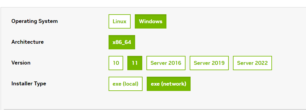 cuda download option