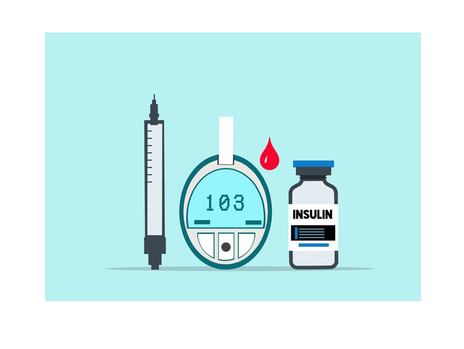 인슐린과 혈당 체크 사진