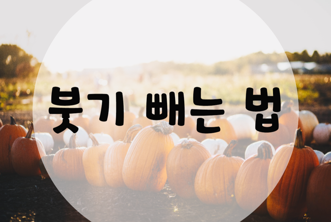  얼굴 붓기 빼는법 음식 7가지