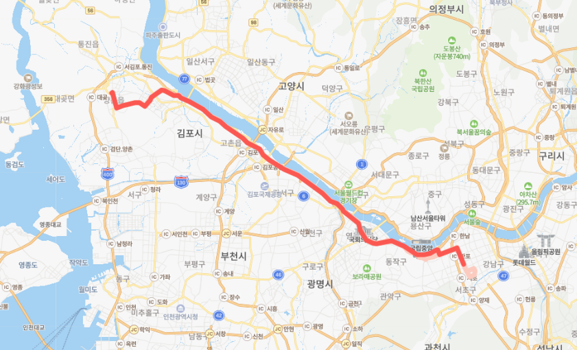  [광역급행] M6427버스 노선 시간표 : 김포 신도시, 구래역, 마산역, 장기역, 운양역, 강남역, 논현역